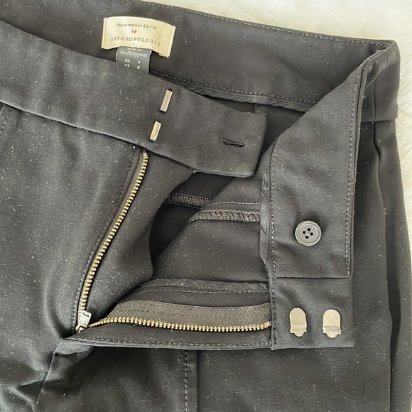 Anthropologie Black Skinny Leg Dress Pant - Picture 4 of 6